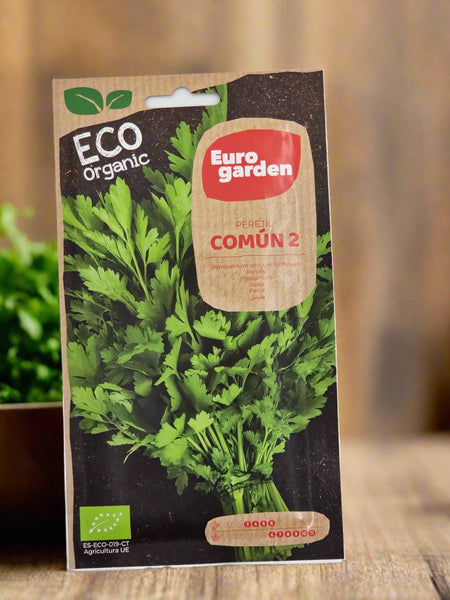 Petroselinum sativum latifolium (Parsley) ECO Organic seeds by (Euro Garden)
