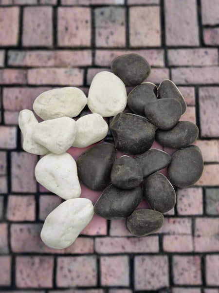 20kg Bulk Natural River Rock - Black and White Landscaping Pebbles for Garden & Home Décor | Outdoor Water Scaping Natural Stones