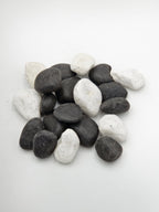 20kg Bulk Natural River Rock - Black and White Landscaping Pebbles for Garden & Home Décor | Outdoor Water Scaping Natural Stones