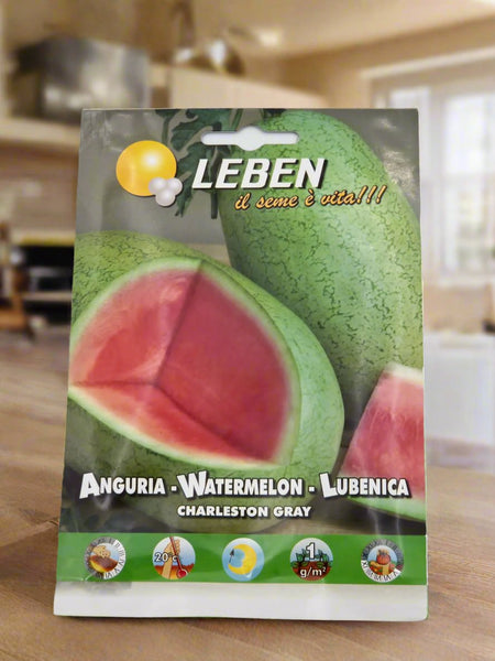 Anguria Crimson Sweet Watermelon (Leben) Seeds – Premium Quality Fruit Seeds by Hortus