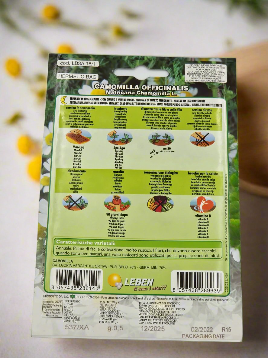 Camomile SeChamomile Seeds by Leben - Fragrant Annual Herb for a Beautiful Gardends by Leben

