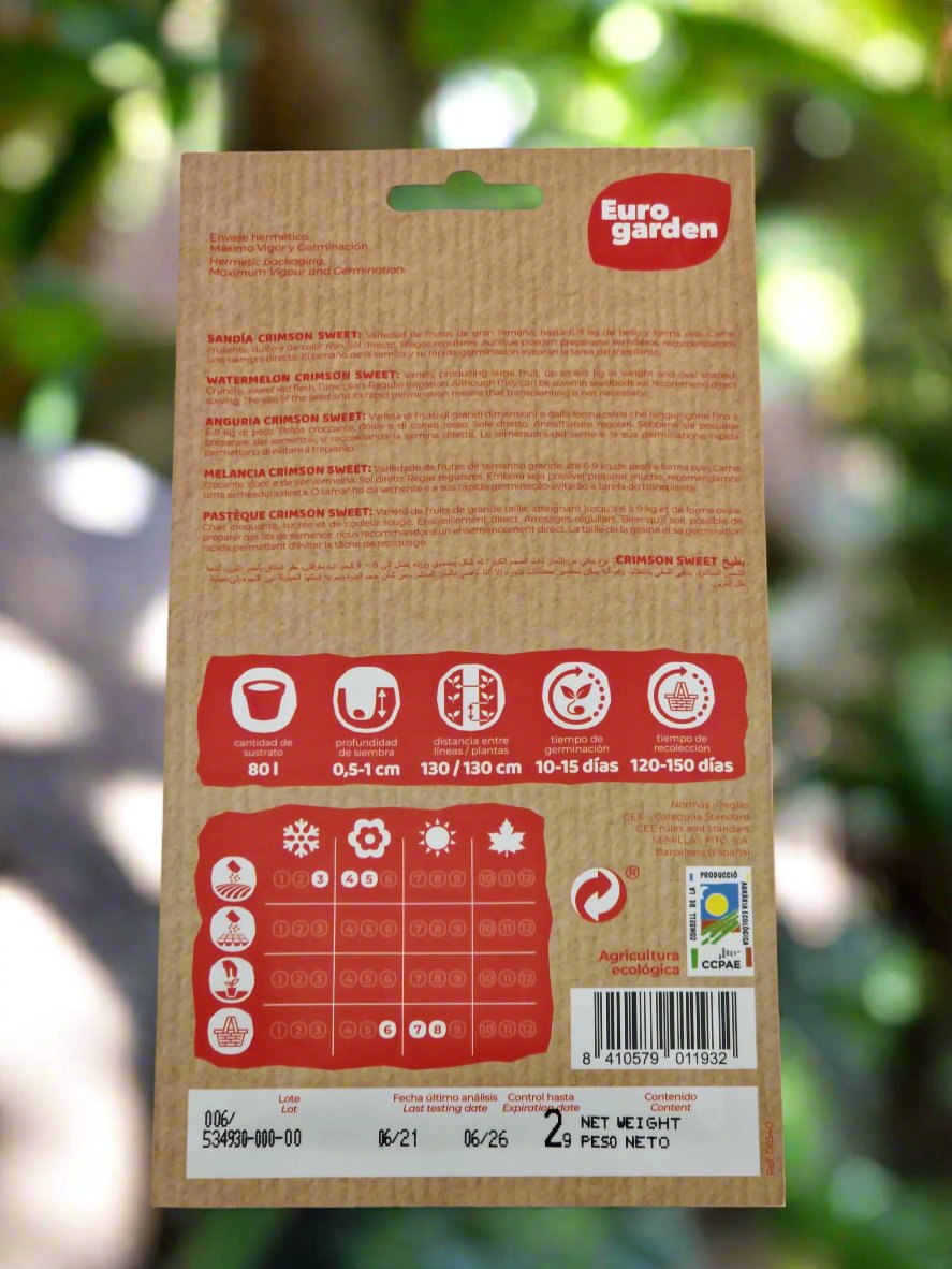 Citrullus Lanatus Watermelon  Seeds by Euro Garden