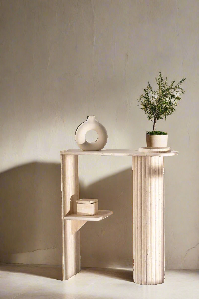 Deewan_Travertine_Console_Table_ in  Deevan’s Nobel House Decor and Gardening Seeds with Services
