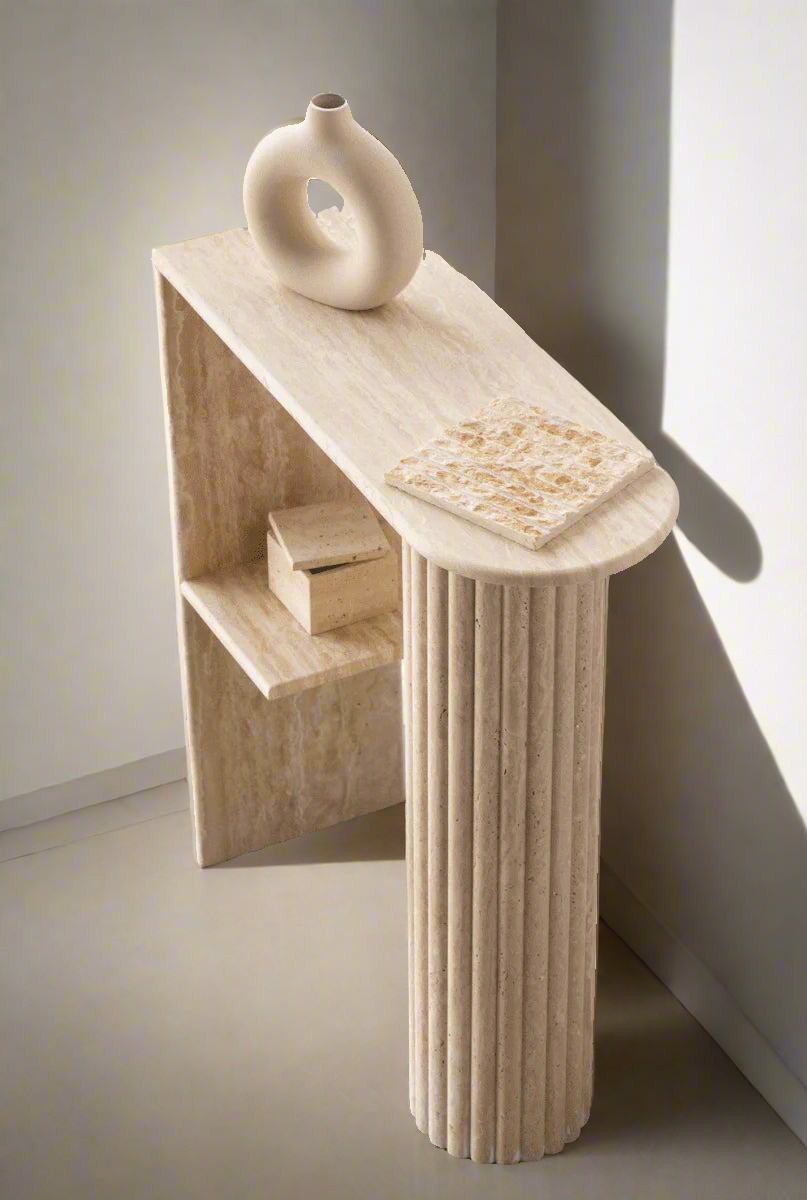 Deewan_Travertine_Console_Table at  Deevan’s Nobel House Decor and Gardening Seeds with Services
