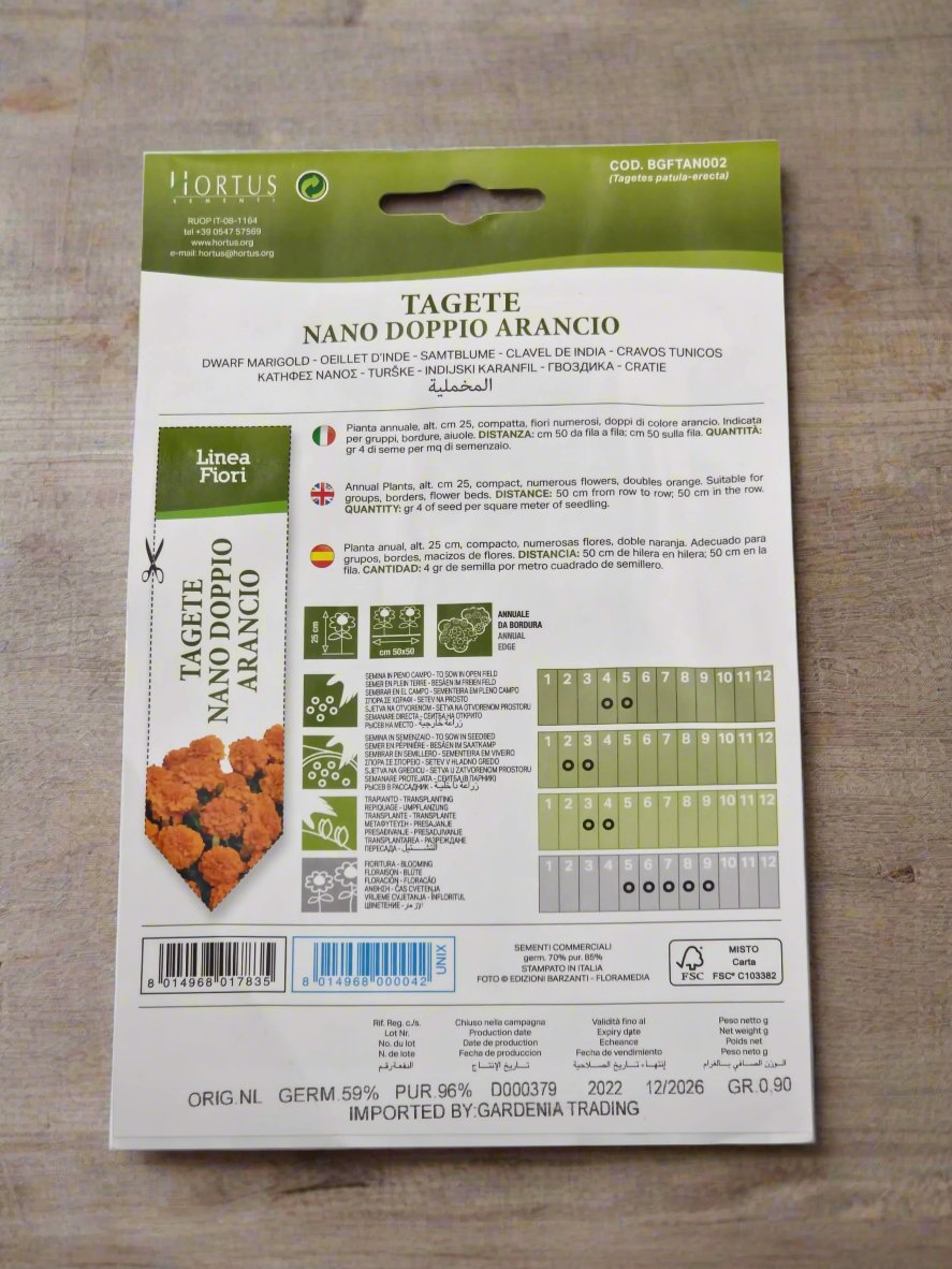 Dwarf French  Marigold Seeds by Hortus at  Deevan’s Nobel House Decor and Gardening Seeds with Services