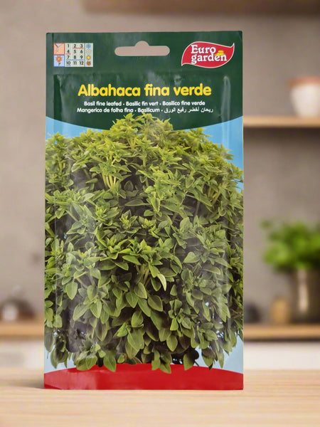 Euro Garden Basil Fine Leafed Seeds - Premium Quality Leafed Herb Seeds