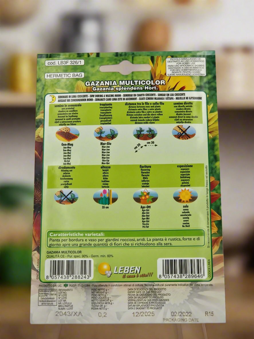 GAZANIA seeds by LEBEN at  Deevan’s Nobel House Decor and Gardening Seeds with Services