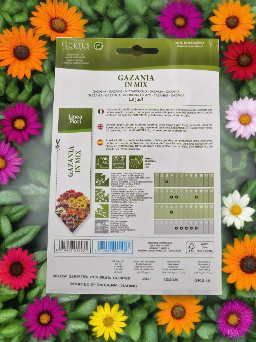 Gazania in Mix seeds by Hortus at  Deevan’s Nobel House Decor and Gardening Seeds with Services