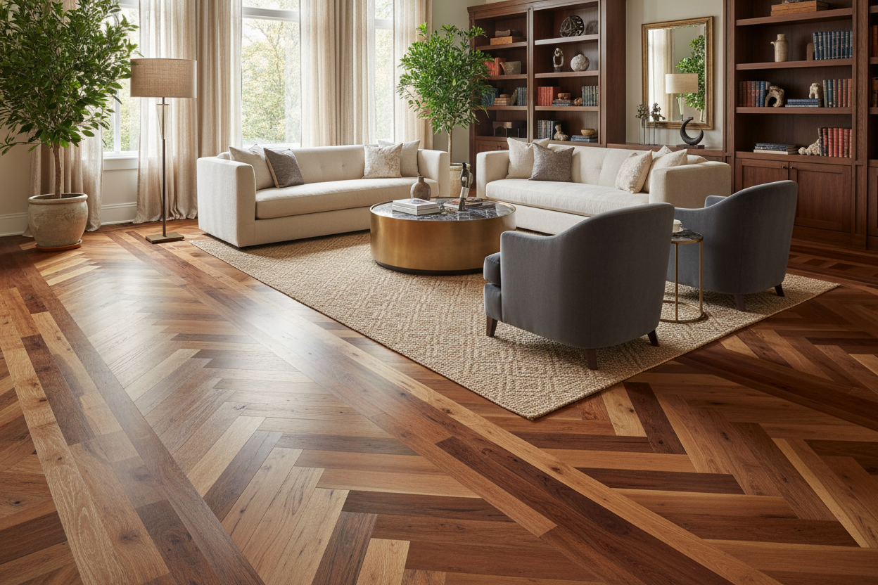 Bring natural warmth and timeless elegance to your space with genuine hardwood or engineered wood flooring. We source oak, walnut, teak, and exotic species in finishes from rustic hand-scraped to sleek contemporary.

