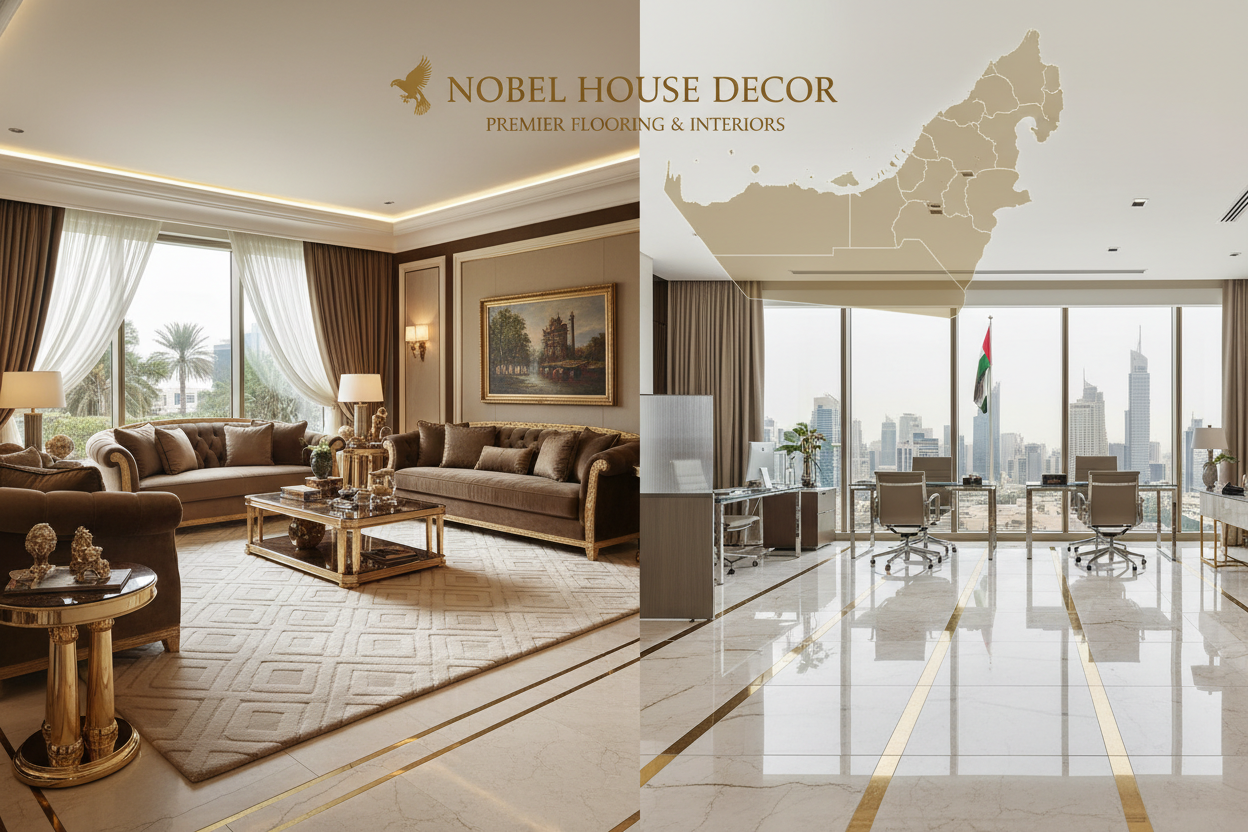 Nobel House Decor has become the trusted choice for residential and commercial flooring projects. Our team brings 12-15 years of combined expertise in flooring installation, ensuring every project meets the highest standards of quality and craftsmanship. We serve all Dubai areas from Emirates Hills to International City, with extended coverage across all UAE emirates. 